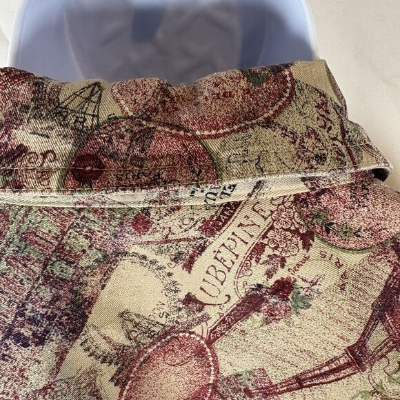 Christopher & Banks M Jacket Parisian Travel Print Button Front Vintage-Inspired - Picture 16 of 16